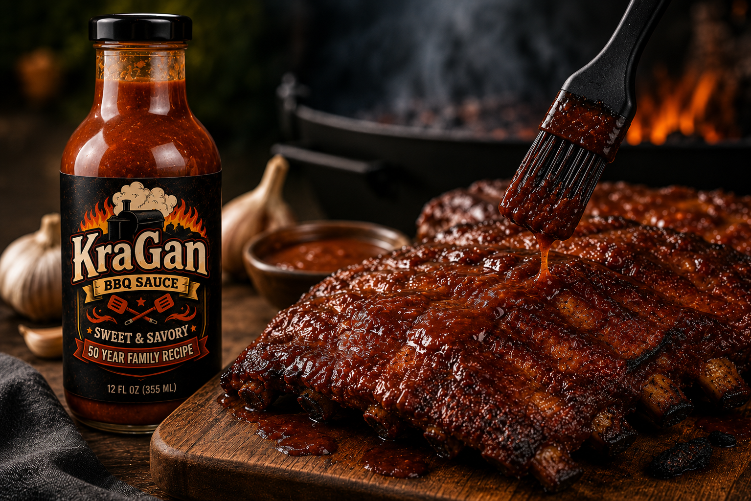 KraGan BBQ Sauce – Sweet & Savory - 1 Pack