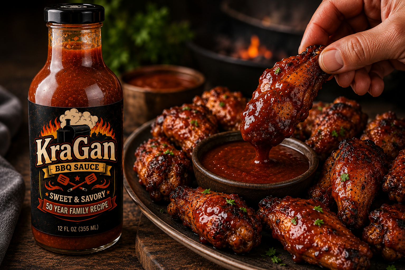 KraGan BBQ Sauce – Sweet & Savory - 1 Pack